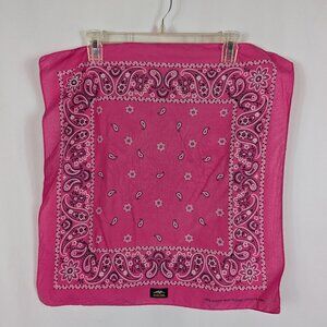 Pacific Trail Pink Bandana Paisley Flower Square 100% Cotton Retro 90s Y2K